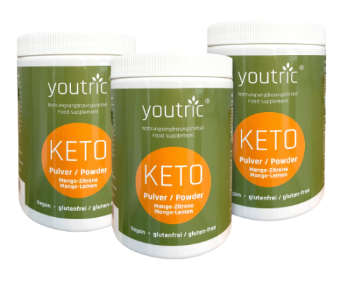 „youtric KETO Pulver Mango-Zitrone“ - vom Zuckerstoffwechsel zum Fettstoffwechsel - meine Erfahrungen mit dem Nahrungsergänzungsmittel